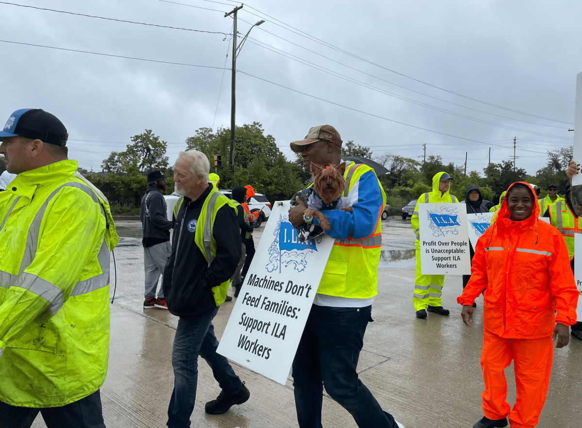 Dock workers are striking for better pay and an end to automation